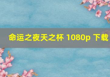 命运之夜天之杯 1080p 下载